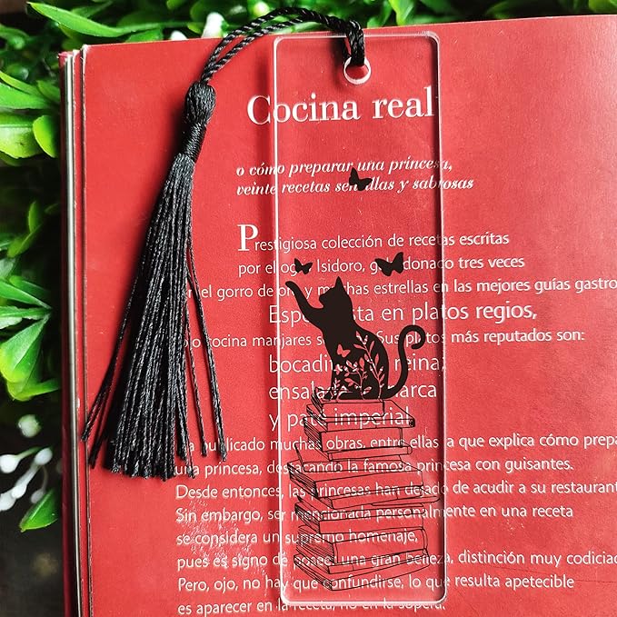 Cat Book Markers for Women Inspirational, Funny Bookmarks for Students Teachers School Home Office Supplies, Book Lover Cat Lover Girl Friends Sister Female Gifts