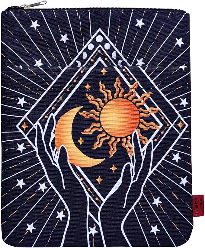 Book Sleeve for Book Lovers, Bookish Book Protector, Book Covers for Paperbacks, Washable Fabric, Book Sleeves with Zipper, Medium 11 Inch X 8.7 Inch