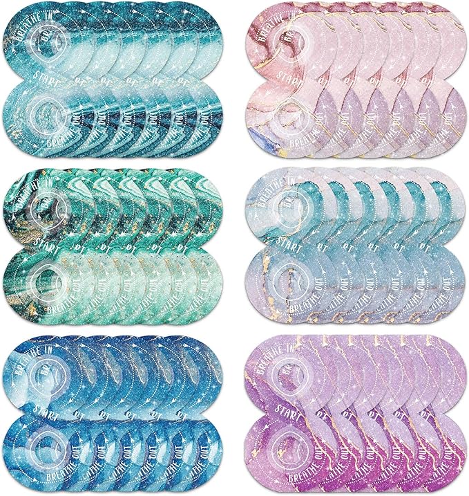 36Pcs Calm Strips for Anxiety Sensory Calm Strips Anti Stress Anxiety Relief Items Tactile Textured for Breathing Exercise Fidget Strips for Kids Teens Adults Home Classroom Supplies (Mable)