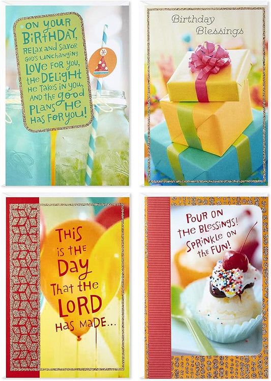 Dayspring Assorted Religious Birthday Cards (Christian Blessings, 12 Cards and Envelopes)
