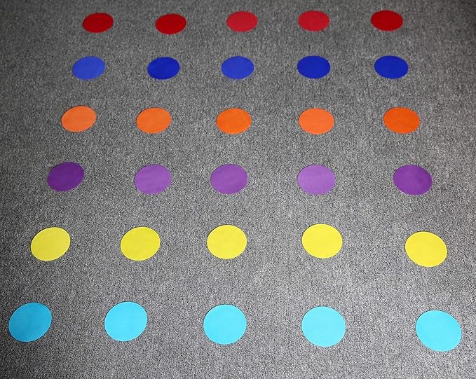 Carpet Markers 5" for Kids, Multicolor Spot Circle Markers for Classroom Teachers, Preschool and Kindergarten (90 Packs of Circle)