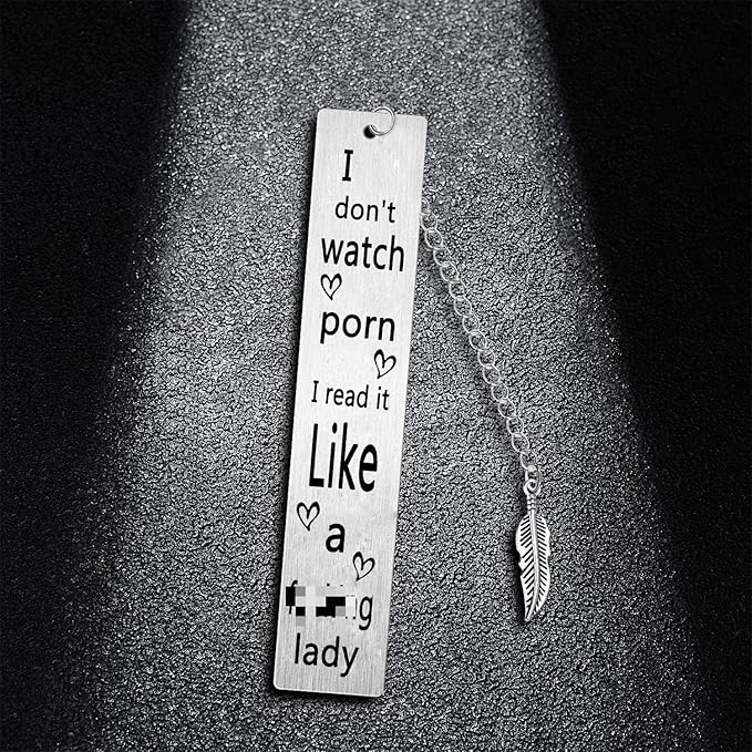 Funny Bookmarks Gifts I Don't Watch Porn. I Read it Like a Lady Bookmark Present for Women Girls Daughter Aunt Sister Wife Funny Book Club Bookmark Gift for Book Lover