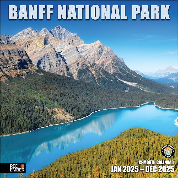 RED EMBER Banff National Park 2025 Wall Calendar 12 Month | 12" x 24" Open | Thick & Sturdy Paper | Giftable | Calendar 2025