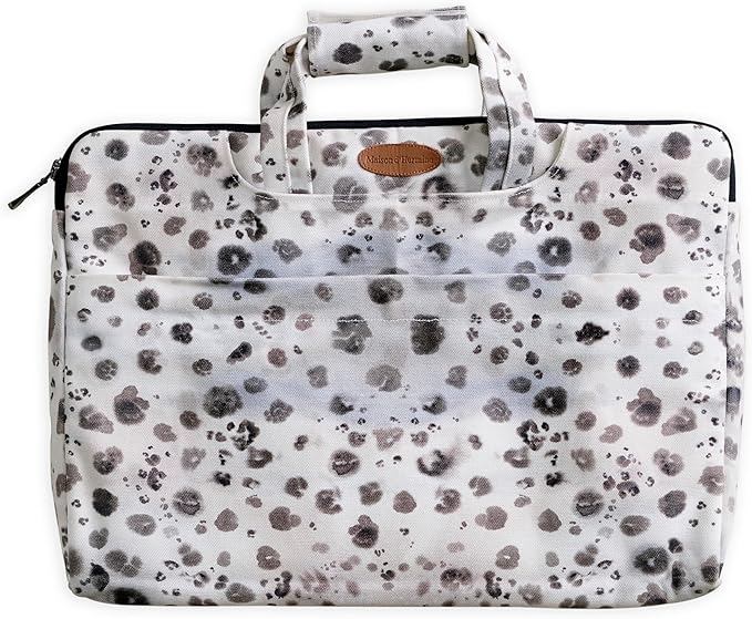 Maison d'Hermine Laptop Bag Upto 13.5 inch Stain and Water Repellent Cotton Canvas - Cheeta