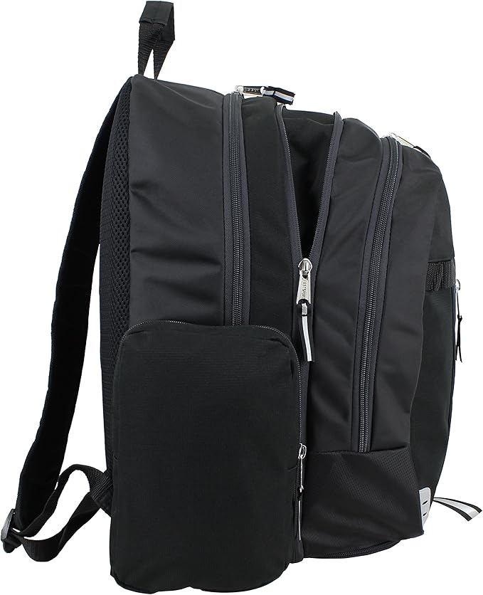 Eastsport Extra Large Backpack Expandable Oversized For Travel Hiking Work Camping Sports Outdoors With Drawstring Bag 18x13.5x9.5 Mochila De Viaje Black