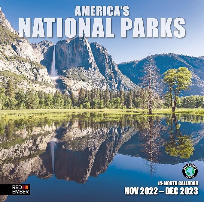 RED EMBER America's National Parks 2023 Hangable Monthly Wall Calendar | 12" x 24" Open | Thick & Sturdy Paper | Giftable | America's Beautiful Parks