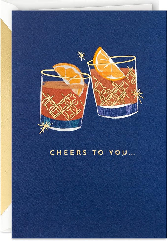 Hallmark Birthday Card for Men (Whiskey, Cheers to You) Signature Handcrafted Card