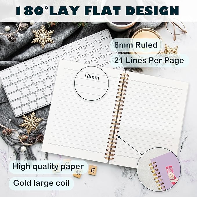 BearCake Cowgirl Boot Notebook, Cowgirl Stuff, Cowgirl Gifts, Western Office Supplies, Western Stuff for Women, Boho Western Notebook Journal 5.5x8.3 purple