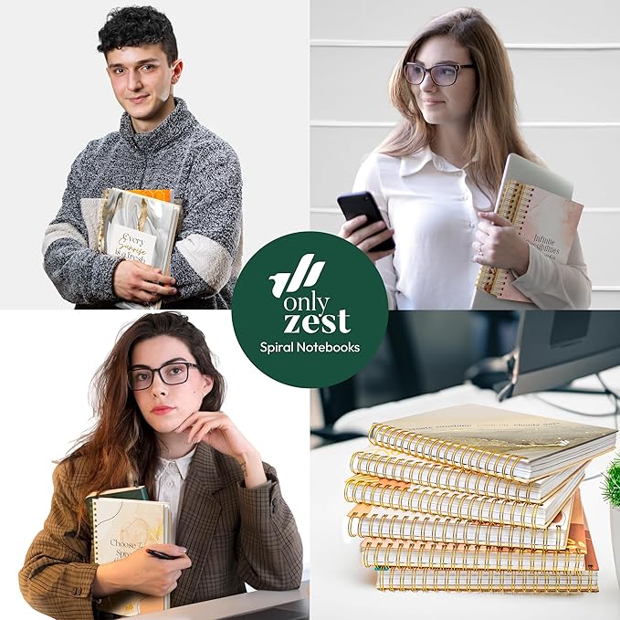 Journals For Writing - 10.25" X 7.25" 300 Pages, Hardcover Spiral Notebook College Ruled, Spiral Journal For Women, Large Journal, Women's Journal (Create Sunshine) Marble