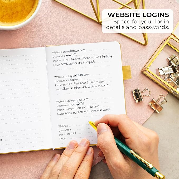 Clever Fox Address Book with alphabetic tabs - PU Leather Telephone and Address Book for Keeping Contacts Safe, Contact Organizer Journal, Small Size (4.0″ x 5.5″), Hardcover, Amber Yellow