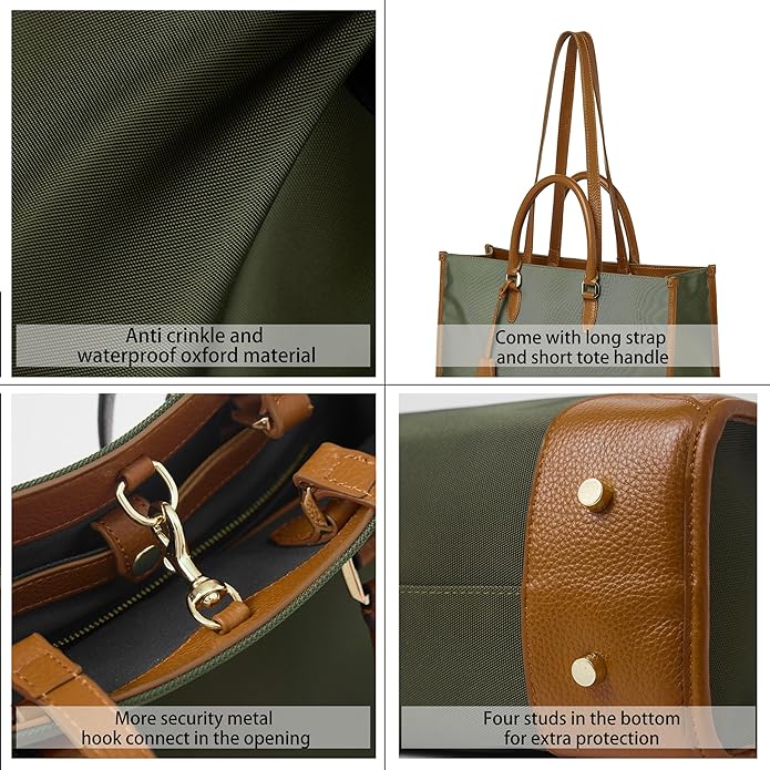 DORIS&JACKY Large Briefcase Tote Bag For Women 15.6 Inch Laptop Work Shoulder Purse And Office Business Handbags