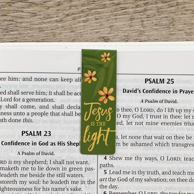 Christian Art Gifts Magnetic Scripture Bookmark Set for Women: Pray Together - Matthew 6:9-13 Inspirational Fall-Themed Magnetic Bible Verse Pagemarker Set of 6 for Bibles and Books, Size 2.3” x 0.8”