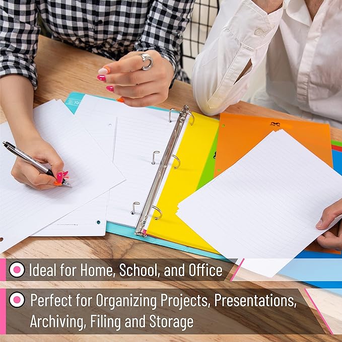 Mr. Pen- Binder Dividers - 6 Tab Dividers, Pack of 2 Sets (12 Dividers Total) for 3 Ring Binder