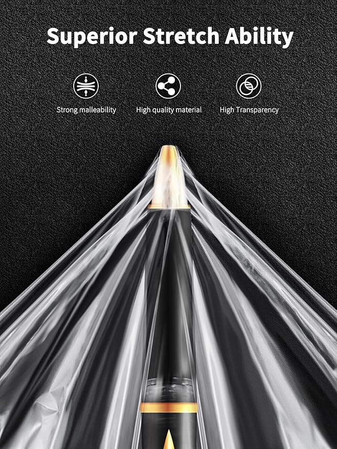 JARLINK 4 Pack Plastic Film Roll with Plastic Handles, 60 Gauge Thick, 5" x 1000ft Plastic Pallet Film, Industrial Strength Stretch up to 500% Stretch for Moving, Packing, Wrapping, and Shipping