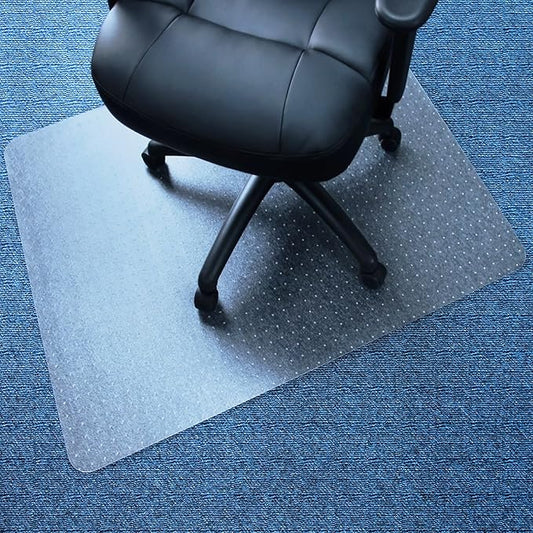Marvelux Office Chair Mat for Low Pile Carpets 36" x 48”, Clear Vinyl Protector Mat for Under Desks, Rectangular PVC Carpeted Floor Mat for Gaming Chairs and Computer Desks