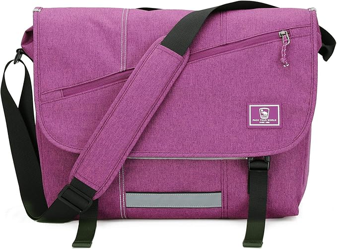 OIWAS Messenger Bag for Women Crossbody 15.6 Inch Laptop Satchel Bags for Women Shoulder Bag Large Briefcase Computer Bag Work Travel Purple