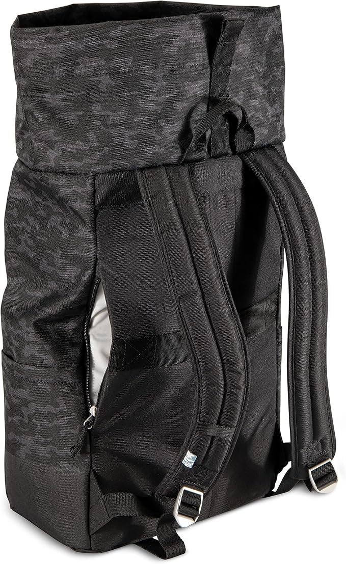 Skyway Luggage Rainier Rolltop Commuter Casual Daypack for Work or Hiking, Eco-Friendly, Made of 100% rPET Travel Laptop Bag for Women & Men, 20L, Kohala Black