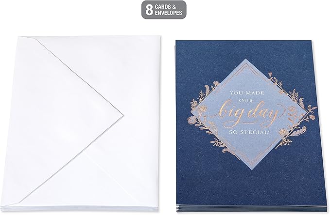 American Greetings Wedding Thank You Cards, Much More Wonderful (8-Count)