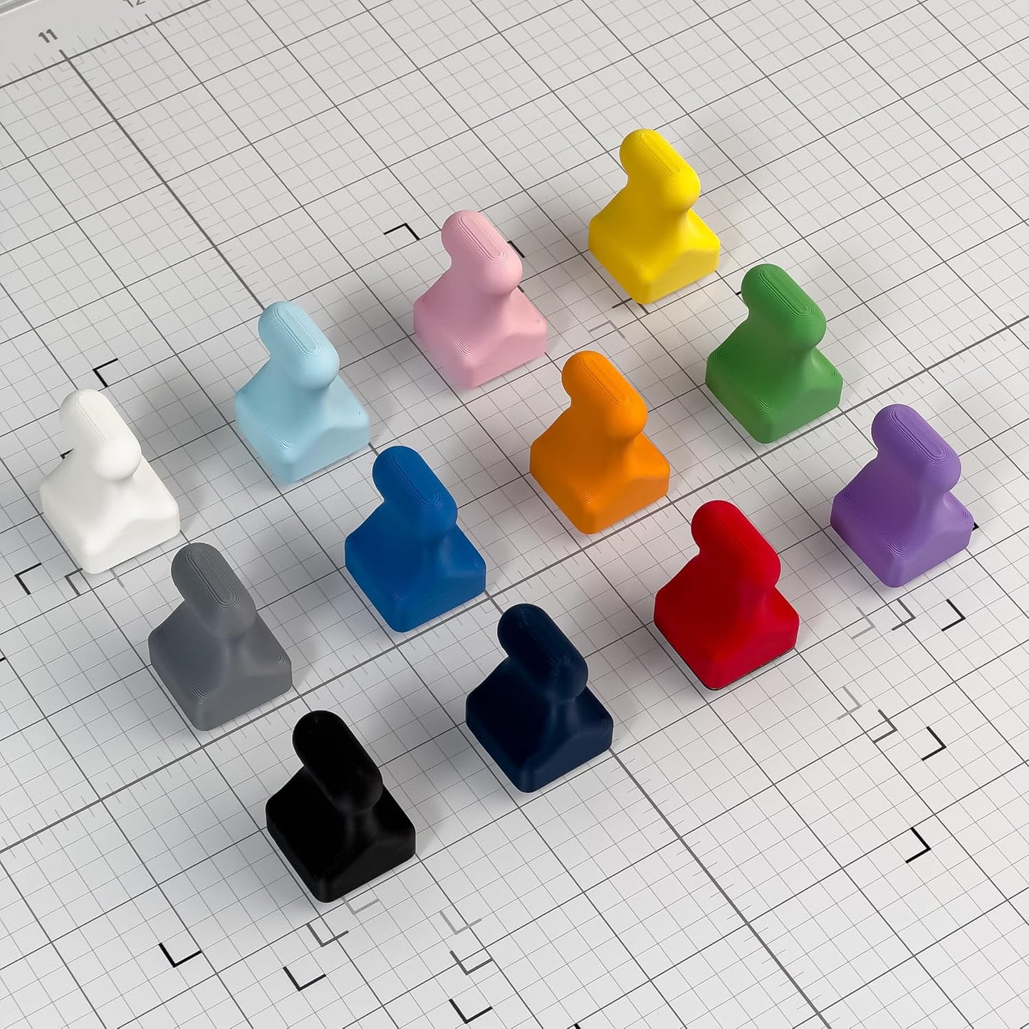 Glassboard Studio MiniPawn Magnet - Strong Neodymium Rare Earth Magnets for Fridge, Whiteboard, Locker & Magnetic Glassboards - Crafting & Office Use - Strong Fridge Magnets (Cobalt Blue, 12)