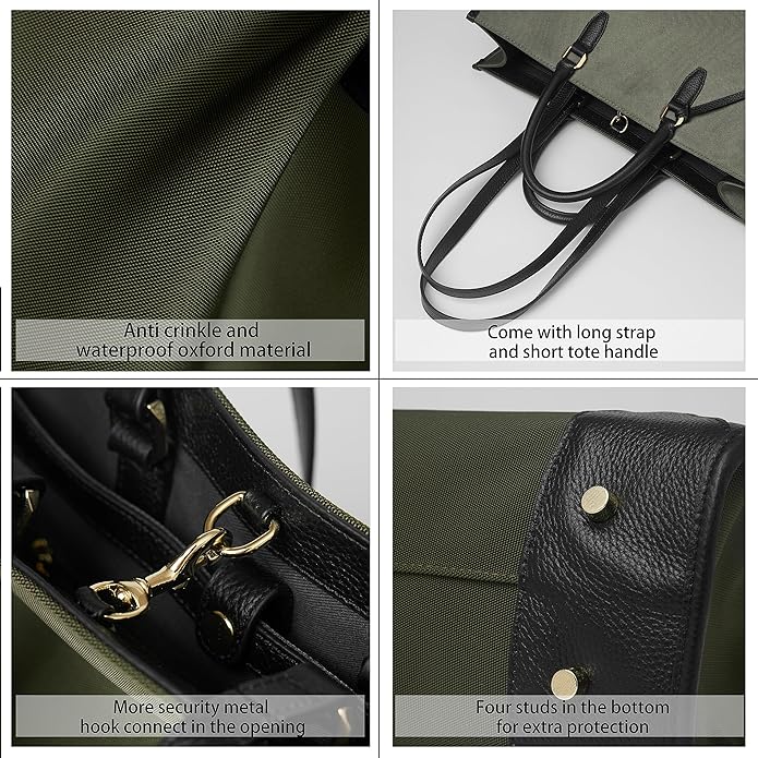 DORIS&JACKY Large Briefcase Tote Bag For Women 15.6 Inch Laptop Work Shoulder Purse And Office Business Handbags