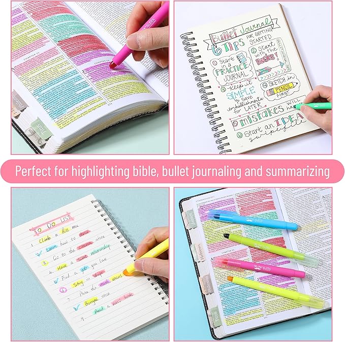 Mr. Pen- Gel Highlighter, 8 Pack, Assorted Colors, Bible Highlighters No Bleed, No Bleed Highlighters, Bible Highlighter, Bible Markers, Gel Highlighters for Bibles, Fluorescent Highlighter