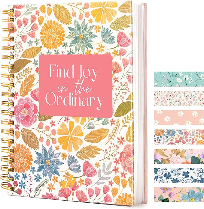 Hardcover Spiral Journal, 10.25" x 7.25", 300-Page Large College-Ruled Notebook for Women, Ideal for Writing, Journaling, Note-Taking, Work, School