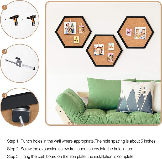 4 Packs Cork Board,Corkboards for Wall,Small Cork Board Decorations,Cork Boards for Walls with Frame, Decorative for Office, School & Home