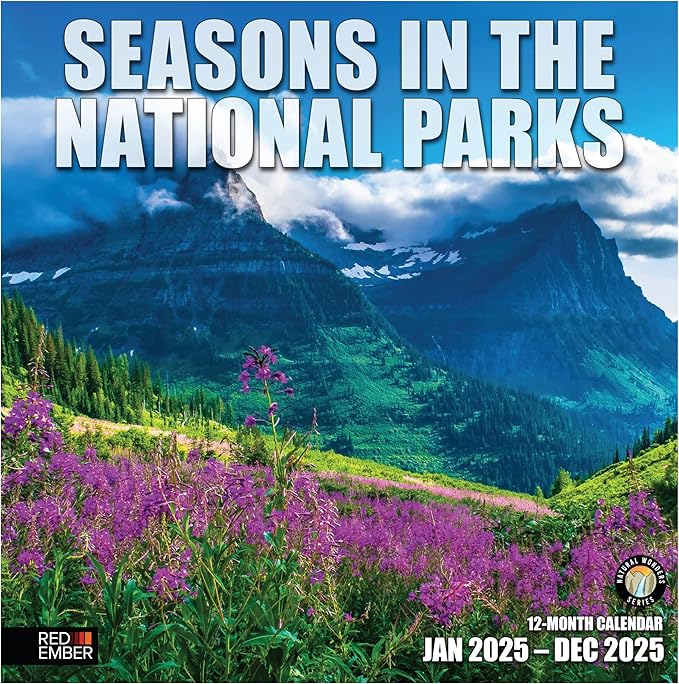 RED EMBER Seasons in the National Parks 2025 Wall Calendar 12 Month | 12" x 24" Open | Thick & Sturdy Paper | Giftable | Calendar 2025