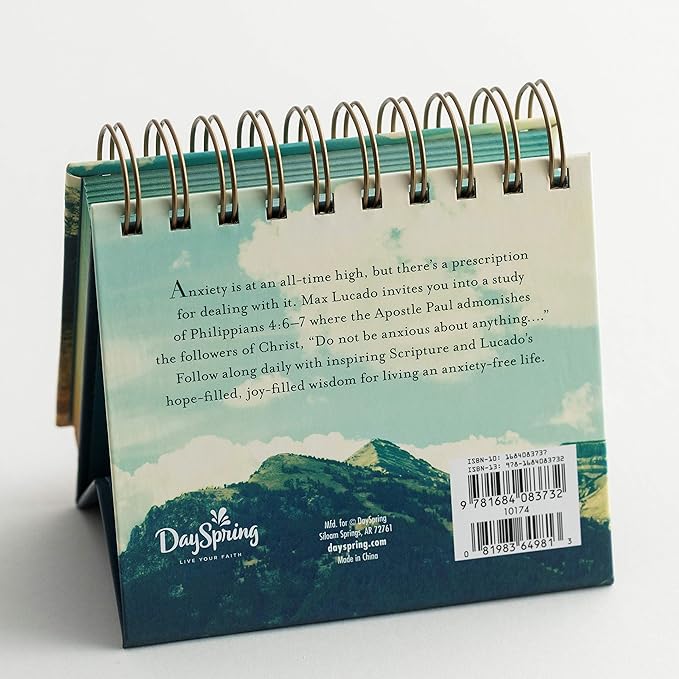 DaySpring - Max Lucado - Anxious for Nothing - An Inspirational DaySpring DayBrightener - Perpetual Calendar (10174)