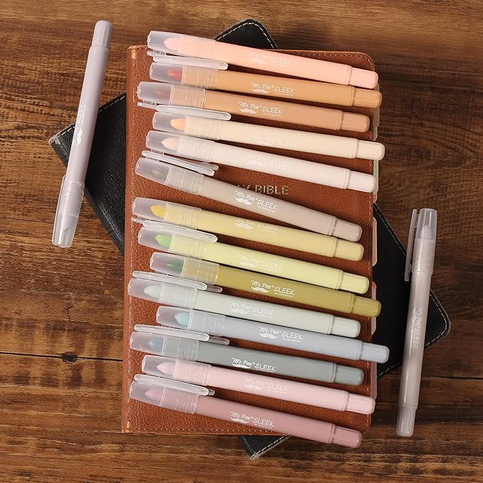 Mr. Pen- Gel Highlighters, 16 Pack, Soft & Muted Colors, No Bleed Bible Markers