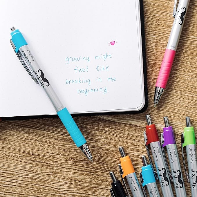 Mr. Bible Colored Pens - 16 Pack, Fine Point, No Bleed Through for Journaling & Planning