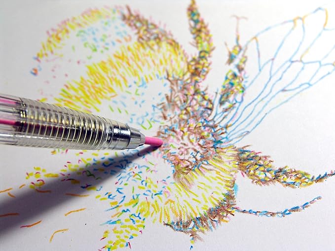 Pentel Arts 8 Color Mechanical Pencil, Assorted Accent Clip Colors, 1 Pencil (PH158)