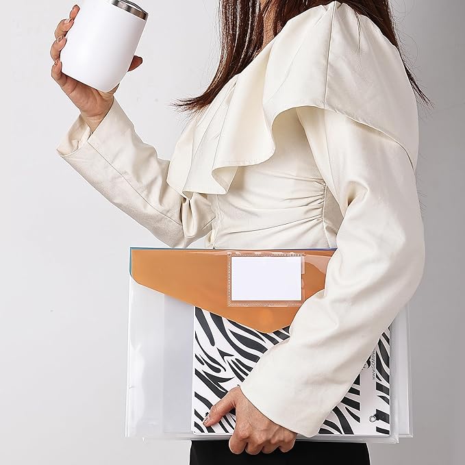 Mr. Pen- Plastic Envelopes, 10 Pack, A4, Letter Size, Colorful Flaps, Plastic File Folder with Label Pocket, Plastic Envelopes with Snap Closure, Plastic File Folders, Plastic Envelopes for Documents