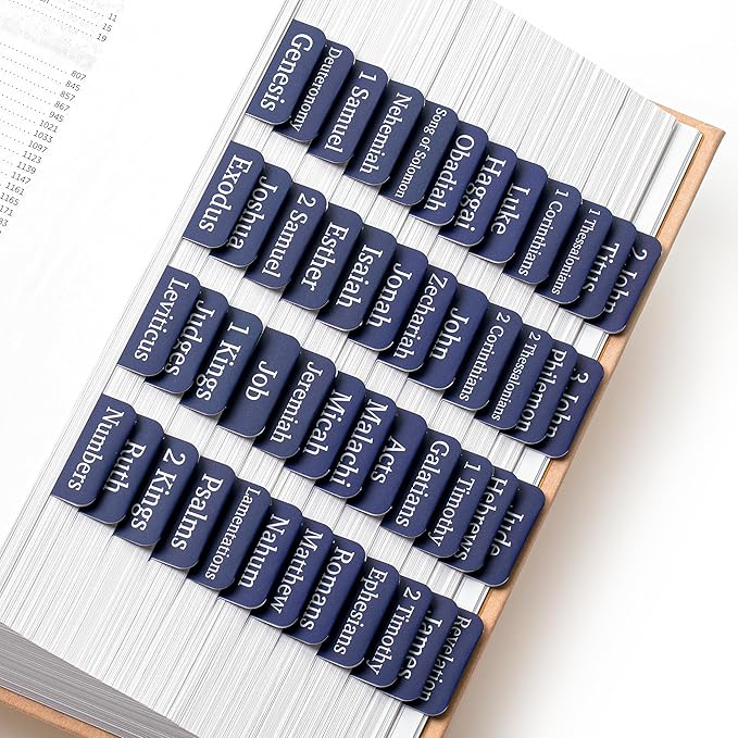 Mr. Pen- Bible Tabs, 75 Tabs, Sapphire Blue, Laminated Bible Tabs for Women and Men, Bible Tabs for Study Bible, Bible Index Tabs, Bible Book Tabs, Bible Labels Tabs, Mr Pen Bible Tabs