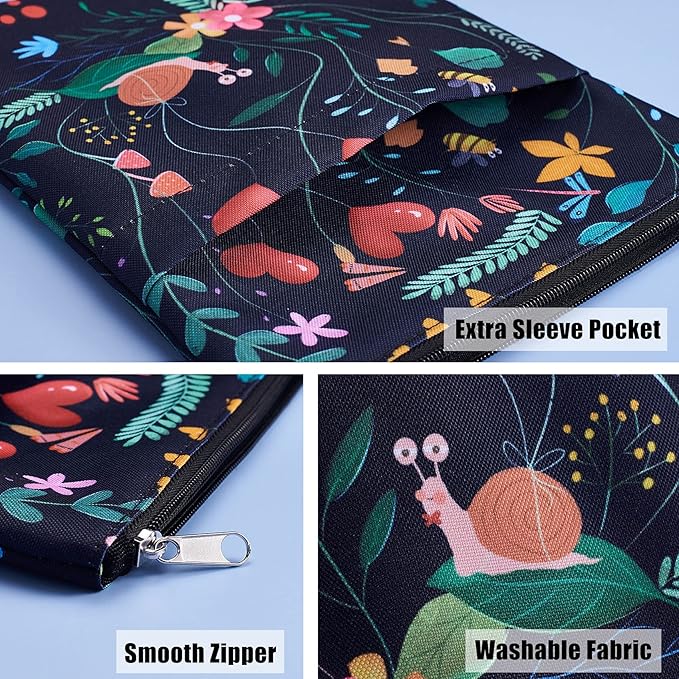 Book Sleeve for Book Lovers, Bookish Book Protector, Book Covers for Paperbacks, Washable Fabric, Book Sleeves with Zipper, Medium 11 Inch X 8.7 Inch