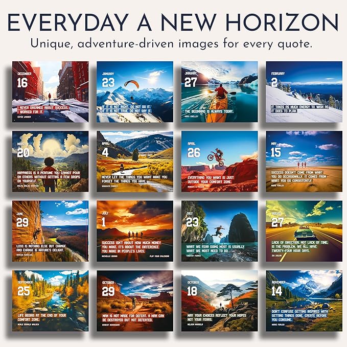 RYVE Motivational Calendar for Men - Daily Flip Calendar with 365+ Inspirational Quotes - Inspirational Gifts for Men, Office Decor for Men, Office Desk Accessories for Men, Office Gifts for Men