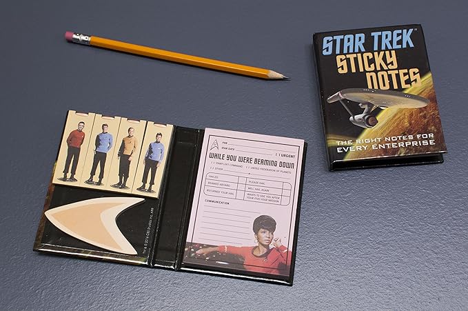 The Unemployed Philosophers Guild Star Trek Sticky Notes Booklet - Officially Licensed 3.25" by 4.25" Booklet with Self-Sticky Individual Notes