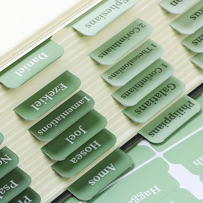 Mr. Pen- Bible Tabs, 75 Tabs, Sage Green, Laminated Bible Tabs for Women and Men, Bible Tabs for Study Bible Index Tabs, Bible Book Tabs, Bible Labels Tabs, Mr Pen Bible Tabs for Women Study Bible