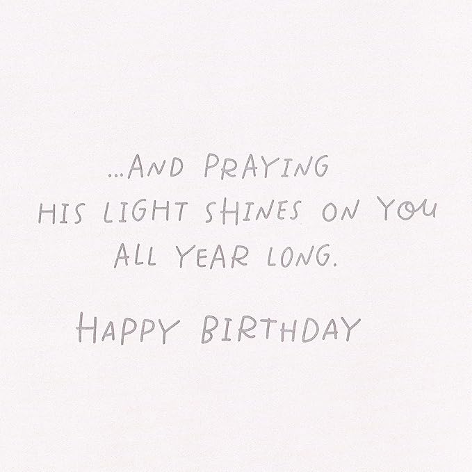 American Greetings Religious Birthday Card (His Light Shines on You)