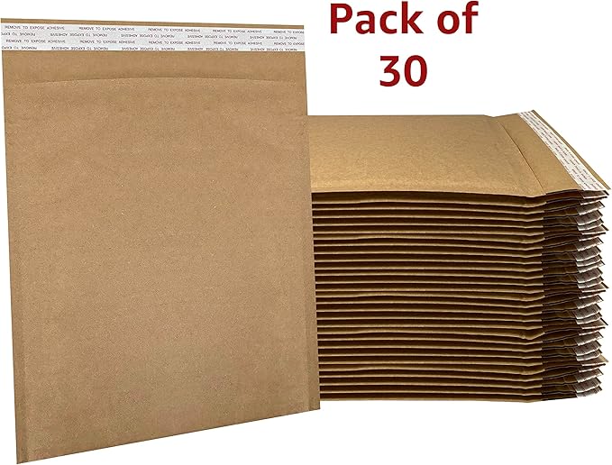 Honeycomb paper padded envelope sealable mailers (30, #2-8.5" x 11")