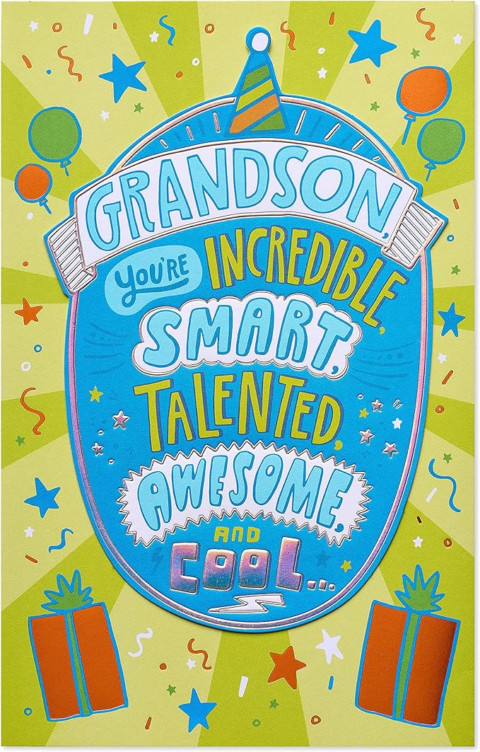 American Greetings Birthday Card for Grandson (Bragging About You)