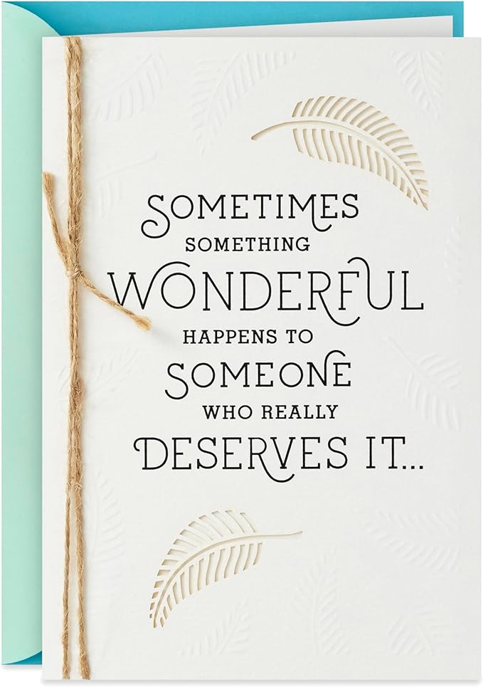 Hallmark Congratulations Card or Graduation Card (Fern Pattern)