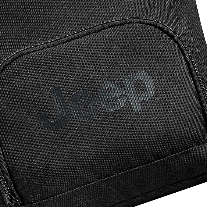 Jeep JS016D Rolltop Travel Backpack, Black, 17" Laptop