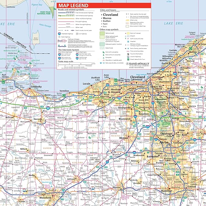 Rand McNally Easy to Read: Ohio State Map