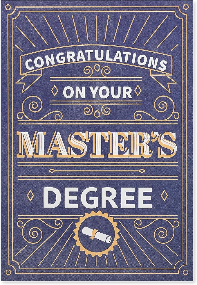 American Greetings Master's Degree Graduation Card (Impressive Achievement)