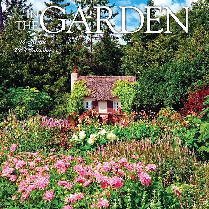 Graphique 2024 In the Garden Wall Calendar | 12” x 12” | Thick Paper | Home & Office Organizer | Large Monthly Grid | 3 Languages & Marked Holidays | 4 Month Preview Page for 2025