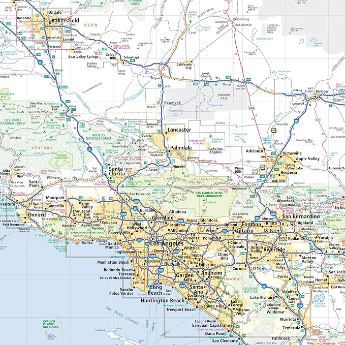 Rand McNally Easy to Read: California State Map