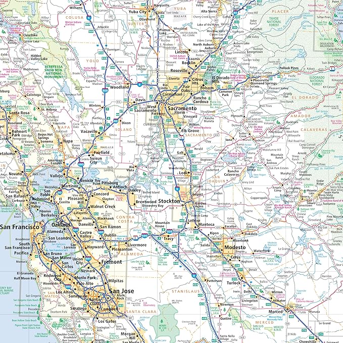 Rand McNally Easy to Read: California State Map