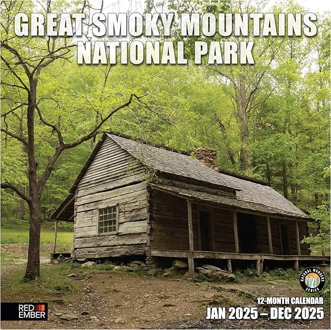 RED EMBER Great Smoky Mountains National Park 2025 Wall Calendar 12 Month | 12" x 24" Open | Thick & Sturdy Paper | Giftable | Calendar 2025