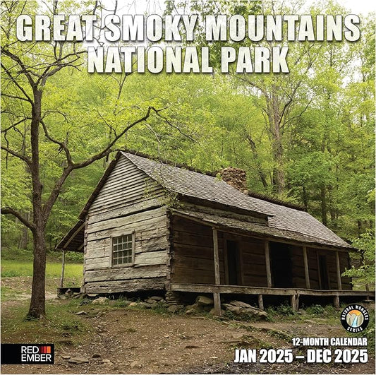 RED EMBER Great Smoky Mountains National Park 2025 Wall Calendar 12 Month | 12" x 24" Open | Thick & Sturdy Paper | Giftable | Calendar 2025
